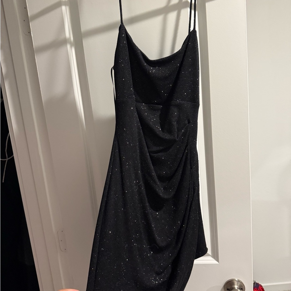Elegant Black Glitter Dress